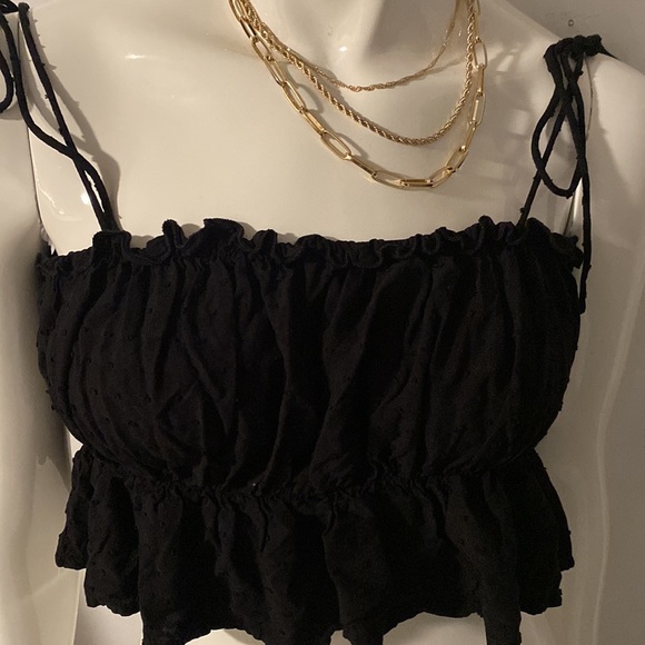 Crop Lil🌻 shirt, eyelet, print - Picture 2 of 5